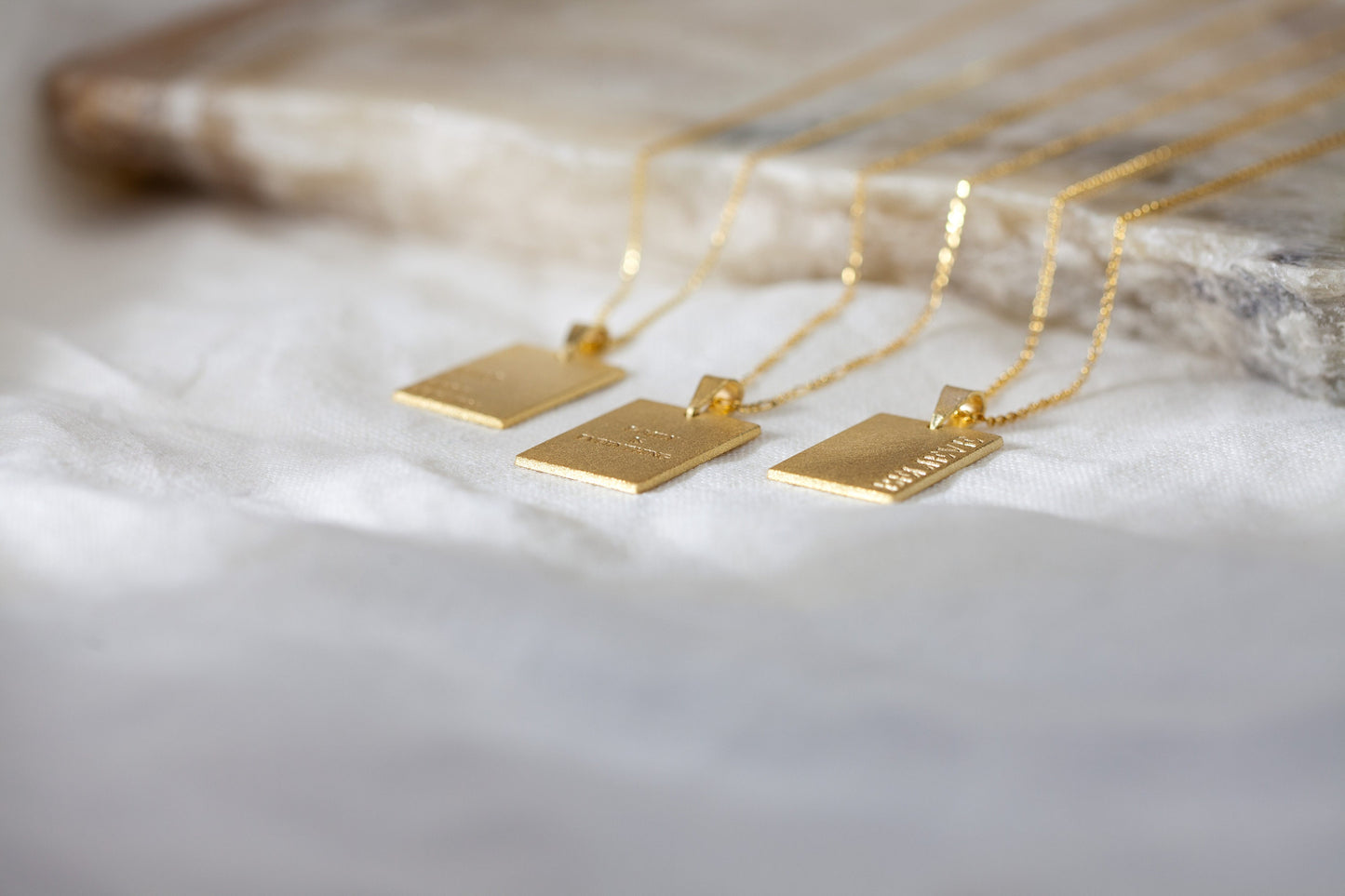 Personalized Dainty Rectangular Necklace