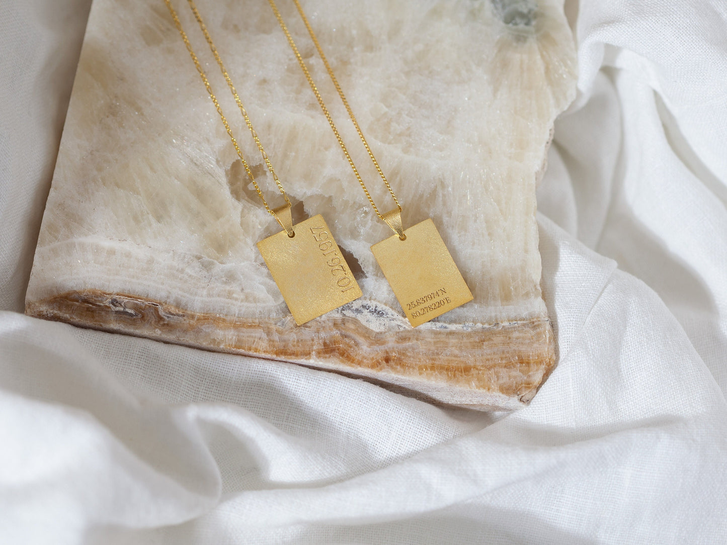 Personalized Dainty Rectangular Necklace