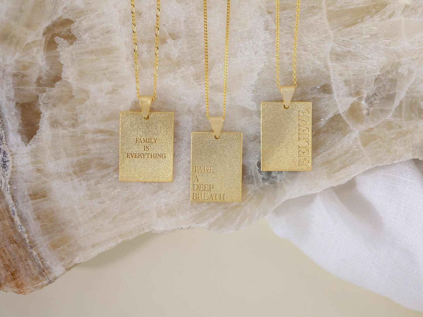 Personalized Dainty Rectangular Necklace